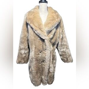 Royal Minke by Hillmoor Vintage faux fur Coat approximate size Medium EUC